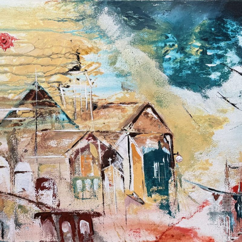 Wind, 2022, acrylic on canvas, 19.7 × 27.6 in