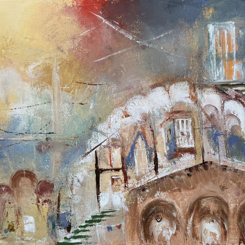 After the Storm, 2023, acrylic on canvas, 23.6 × 31.5 in