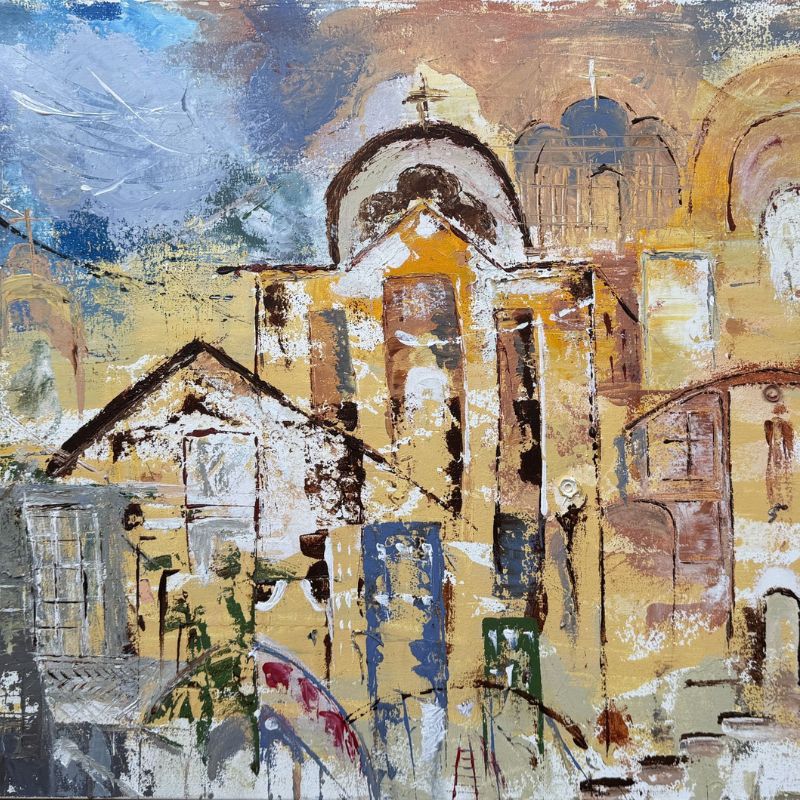 Christmas, 2023, acrylic on canvas, 23.6 × 31.5 in
