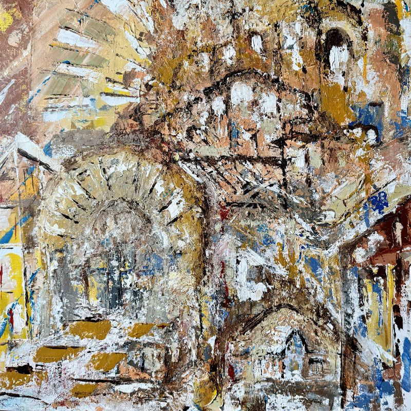 Crowd, 2024, acrylic on canvas, 24 × 30 in